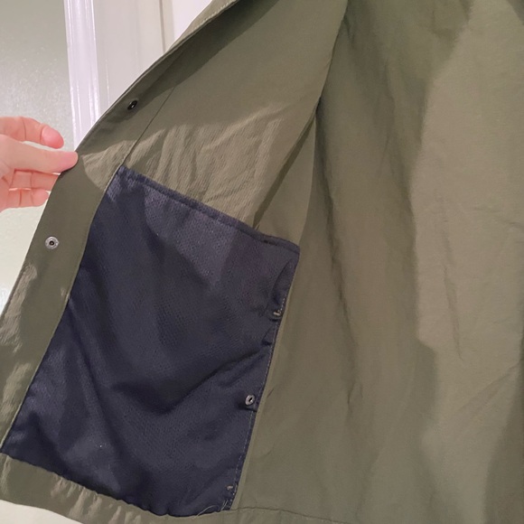 ZARA DARK ARMY GREEN WATERPROOF LIGHTWEIGHT JACKET SIZE SMALL - Picture 14 of 15